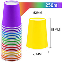 Carica l'immagine nel visualizzatore di Gallery, Bicchieri di carta usa e getta per feste, 255 ml, multicolore,...