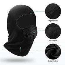 Carica l'immagine nel visualizzatore di Gallery, Dafunna Passamontagna Maschera da Sci Traspirante di Cotone Balaclava ANERO - Ilgrandebazar