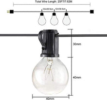 Carica l'immagine nel visualizzatore di Gallery, catena luminosa lampadina,impermeabile Globo luci Della Stringa con 25 G40...