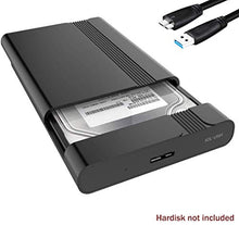 Carica l'immagine nel visualizzatore di Gallery, GeekerChip 2.5 inch USB 3.0 HDD SSD Case Esterno per Disco Rigido Nero