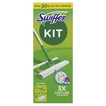 Carica l'immagine nel visualizzatore di Gallery, Swiffer Starter Kit Scopa con 1 Manico + 8 Panni di 1 Scopa, 8 - Ilgrandebazar