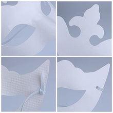 Carica l'immagine nel visualizzatore di Gallery, Outgeek Maschera Bianca, 12Pcs DIY Viso Bianca bianco - Ilgrandebazar