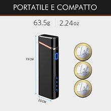 Carica l'immagine nel visualizzatore di Gallery, Accendino Elettrico, USB Ricaricabile Antivento... - Ilgrandebazar