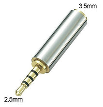 Carica l'immagine nel visualizzatore di Gallery, (2 Pack) Gold Plated 2.5mm Male to 3.5mm Oro 2.5 mm maschio a Femmina