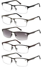Carica l'immagine nel visualizzatore di Gallery, Amcedar 5-pack occhiali da lettura Uomo Mezza Cornice +2.00, 5 Colori Misti - Ilgrandebazar
