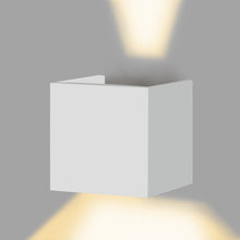 Carica l'immagine nel visualizzatore di Gallery, APPLIQUE LED CUBO CON ANGOLO LUCE REGOLABILE UP DOWN BIANCO MODERNO Bianco - Ilgrandebazar