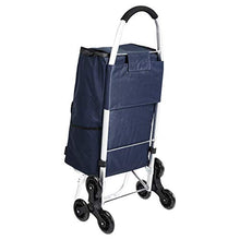 Carica l'immagine nel visualizzatore di Gallery, AmazonBasics 3 - Carrello portaspesa con 3 ruote, manici in Blue Navy