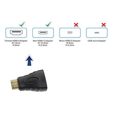 Carica l'immagine nel visualizzatore di Gallery, VCE 2 Pezzi Adattatore Mini HDMI maschio a femmina 3D&amp;4K Connettore...
