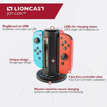 Carica l'immagine nel visualizzatore di Gallery, Lioncast Joy-Con Quadrupla Ricarica per Nintendo Switch, Controller per...
