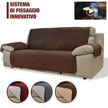 Carica l'immagine nel visualizzatore di Gallery, Moonange Copridivano 2 Posti Reversibile 2 posti, Cioccolato/Beige