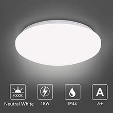 Carica l'immagine nel visualizzatore di Gallery, Albrillo Plafoniera LED Soffitto - 18W Lampada da Bianco Neutro - Ilgrandebazar