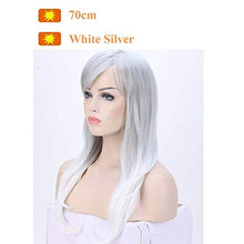 Carica l'immagine nel visualizzatore di Gallery, Parrucca Donna Bianca Lunga Capelli Lisci 70cm, Bianco ombre Argento - Ilgrandebazar