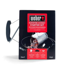 Carica l'immagine nel visualizzatore di Gallery, Weber 17631 - Kit Ciminiera di Accensione + 2 Kg Bricchetti + 3 Cubetti...