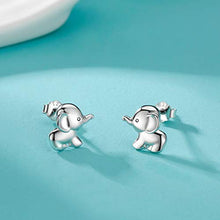 Carica l'immagine nel visualizzatore di Gallery, Qings Orecchini Donna Elefante in Argento Sterling 925, a Perno...