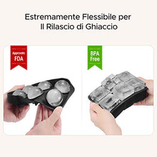 Carica l'immagine nel visualizzatore di Gallery, TOPELEK Vaschetta del Ghiaccio, Alimentare Flessibile e Impilabile Nero