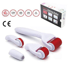 Carica l'immagine nel visualizzatore di Gallery, Derma Roller 5 in 1 Titanio Micro-ago per Corpo, Viso, Contorno Occhi, Rosso - Ilgrandebazar