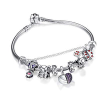 Carica l'immagine nel visualizzatore di Gallery, Charms Cane Bead Da Donna Argento Sterling 925 Con Cristallo Swarovski... - Ilgrandebazar