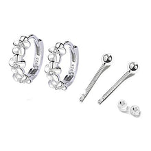 Carica l'immagine nel visualizzatore di Gallery, Orecchini in Argento Sterling 925 Set di 2 per Donna e Ragazze - a...