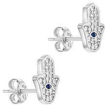 Carica l'immagine nel visualizzatore di Gallery, Orecchini a perno in argento Sterling 925 con zirconia cubica trasparente e...