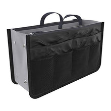Carica l'immagine nel visualizzatore di Gallery, Borsa Organizzatore Organizer in Tessuto con Doppio Manico Nero