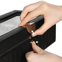 Carica l'immagine nel visualizzatore di Gallery, SONGMICS Scatola Porta Orologi a 2 Livelli con 6 Scomparti, Custodia per... - Ilgrandebazar