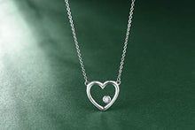 Carica l'immagine nel visualizzatore di Gallery, Qings - Collana con Ciondolo a Forma di Cuore, in Argento Sterling Silver