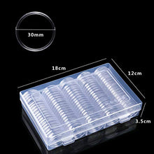 Carica l'immagine nel visualizzatore di Gallery, Osuter 100PCS Moneta Capsule Plastica Monete da Collezione con Scatola... - Ilgrandebazar