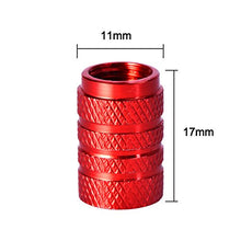 Carica l'immagine nel visualizzatore di Gallery, Coprivalvola Pneumatici Tappi Valvola in Alluminio Auto Antipolvere Red