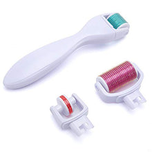 Carica l'immagine nel visualizzatore di Gallery, Classic 3 in 1 Titanium Derma roller, 3 separata teste a rulli 3 1 white - Ilgrandebazar