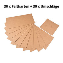Carica l'immagine nel visualizzatore di Gallery, 60 pz Set di buste e biglietti in cartone naturale, forma quadrata, per... - Ilgrandebazar
