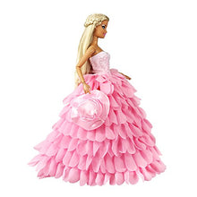 Carica l'immagine nel visualizzatore di Gallery, Miunana Sera Party Abito Vestito Buddle Lungo A Scale + Cappello per Rosa - Ilgrandebazar