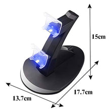 Carica l'immagine nel visualizzatore di Gallery, PS4 Controller Base di Ricarica Doppi,AMANKA Dual USB Caricatore...
