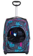 Carica l'immagine nel visualizzatore di Gallery, Trolley Fit Seven Colorflower, Nero, 35 Lt, 2in1 Zaino con Sollevamento...