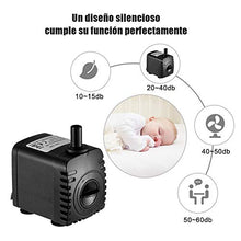 Carica l'immagine nel visualizzatore di Gallery, Homvik - Pompa per acqua dolce e marina, con 2 ugelli 8 W 600 L/H 1,2 m di...