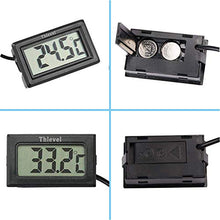 Carica l'immagine nel visualizzatore di Gallery, Thlevel Termometro Digitale LCD con sonda Esterna per 4x Nero