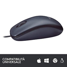 Carica l'immagine nel visualizzatore di Gallery, Logitech B100 Mouse USB Cablato, 3 Pulsanti, Rilevamento Ottico, Nero