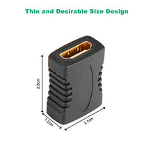 Carica l'immagine nel visualizzatore di Gallery, J&amp;D HDMI Coupler Adapter, 2-Pack Placcato Oro Femmina a 4K