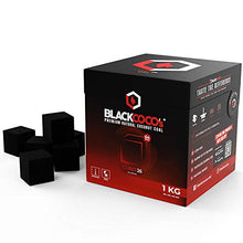 Carica l'immagine nel visualizzatore di Gallery, BLACKCOCO's - 1 KG Carbone Naturale di Prima Qualità per Narghilè e BBQ –...