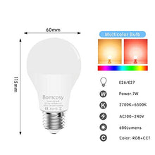 Carica l'immagine nel visualizzatore di Gallery, Lampadine Intelligente Wifi E27 A60LED RGBCW A60 7W Multicolore E27, 1 Pezzi