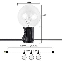 Carica l'immagine nel visualizzatore di Gallery, IREGRO Catena Luminosa Lampadina, 9.5m Stringa di Luci G40 del...