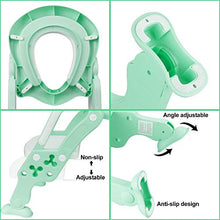 Carica l'immagine nel visualizzatore di Gallery, KEPLIN - Riduttore per water con scaletta dotata di scalino resistente, Verde