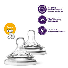 Carica l'immagine nel visualizzatore di Gallery, Philips Avent Allattamento SCF044/27 Tettarelle Natural Flusso Abbondante, 3...