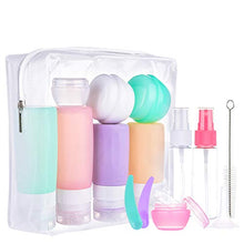 Carica l'immagine nel visualizzatore di Gallery, Morfone Bottiglie da Viaggio in Silicone,16 pezzi set viaggio mit...