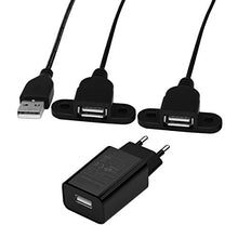 Carica l'immagine nel visualizzatore di Gallery, QiCheng&amp;LYS Ricarica USB 2.0, Montaggio da Pannello Maschio Cavo e Adattatore