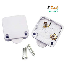 Carica l'immagine nel visualizzatore di Gallery, FUJIE 2 Pezzi Interruttore per Porte Switch Push Porta Bianco - Ilgrandebazar