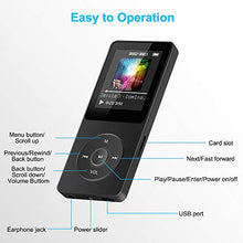 Carica l'immagine nel visualizzatore di Gallery, Lettore MP3 Musicale Digitale Portatile, Player con Nero (non bluetooth)