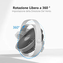 Carica l'immagine nel visualizzatore di Gallery, LaHuko USB Ventilatore da Scrivania, 20cm Portatile Tavolo...