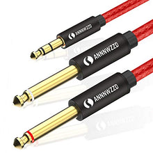 Carica l'immagine nel visualizzatore di Gallery, LinkinPerk Cavo AUX 3,5mm a Doppio 6,35mm,Cavo Jack Mono Stereo 3.5 a 1M