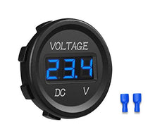 Carica l'immagine nel visualizzatore di Gallery, YGL Voltmetro DC 24v / 12v Auto/Moto Impermeabile Tensione Corrente Blu - Ilgrandebazar