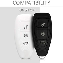 Carica l'immagine nel visualizzatore di Gallery, kwmobile Cover Chiave Compatibile con Ford 3 Strisce Rally blu / bianco